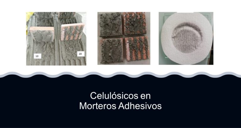 Uso de celulosas y aditivos en morteros adhesivos