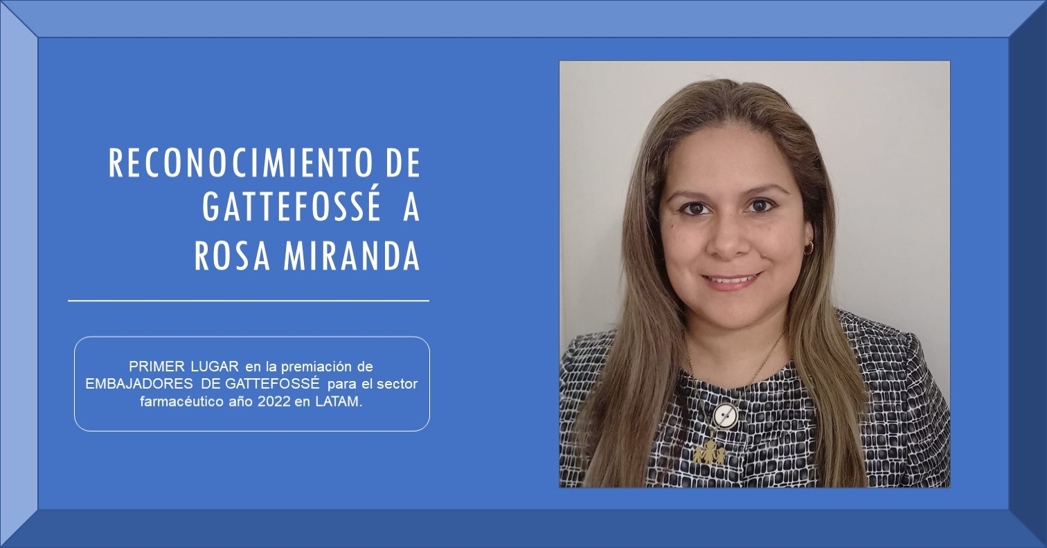 Primer lugar premiación de embajadores Gattefossé Sector Farma- 2022