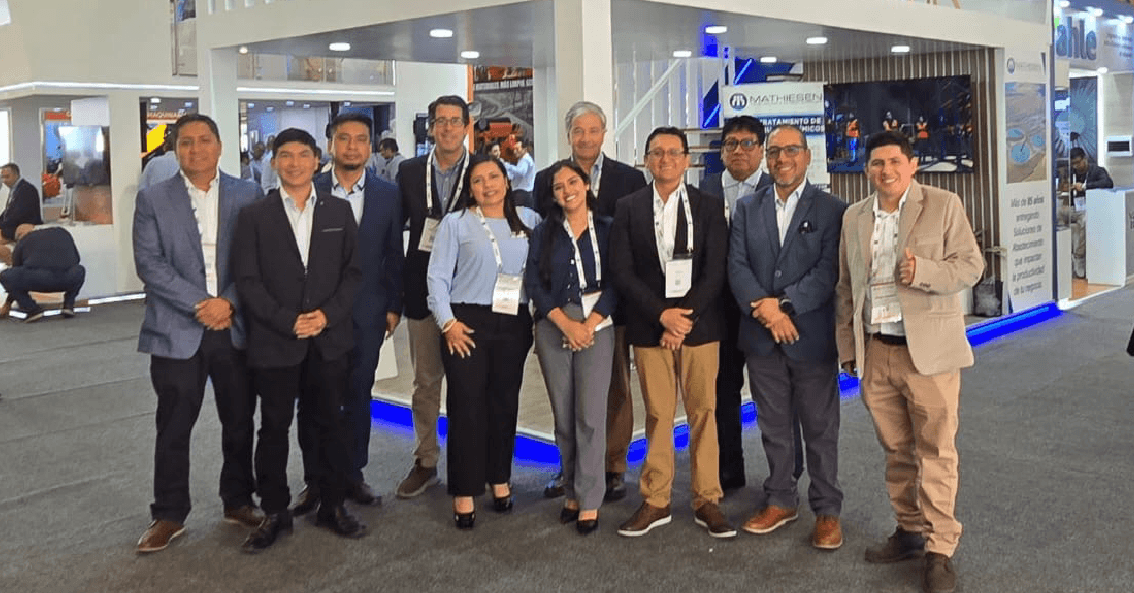 Gerentes de grandes mineras visitaron el stand de Mathiesen en Perumin 2025