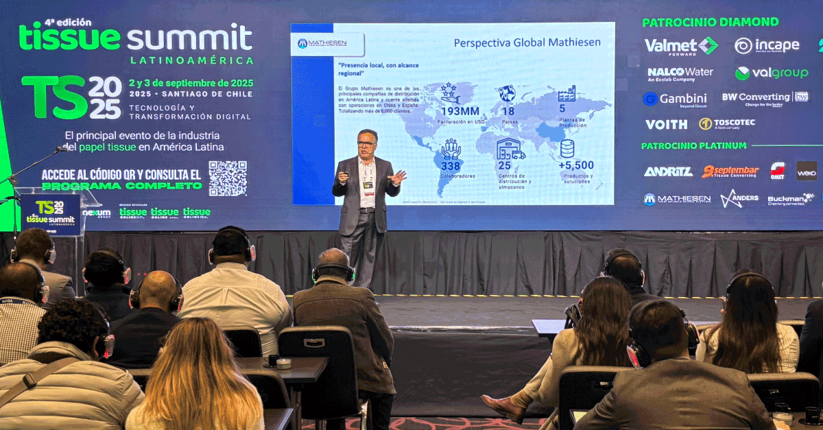 Mathiesen expone en Tissue Summit y en Packaging Summit, realizadas en Santiago