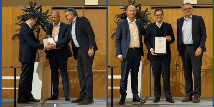  DFE Pharma premia a Mathiesen Chile como “Distribuidor del Año”, en el marco de la feria CPHI Worldwide Frankfurt 2025