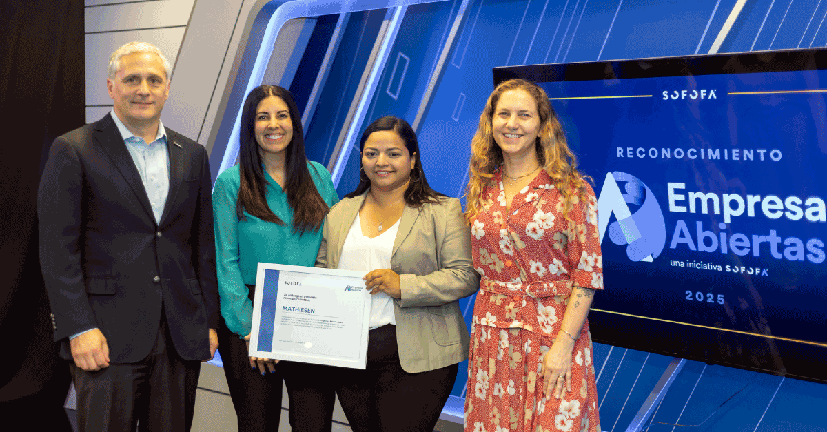  SOFOFA reconoce a Mathiesen Chile por su participación en la iniciativa Empresas Abiertas 2025
