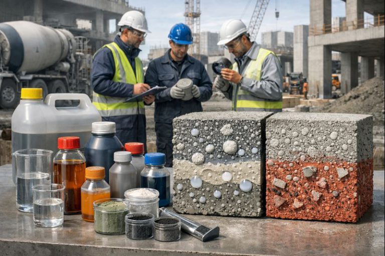Aditivos para concreto: tipos, funciones y aplicaciones