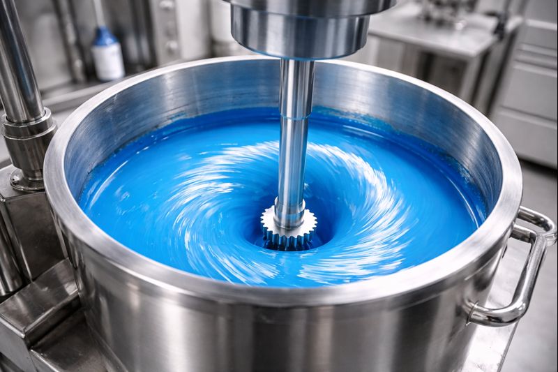 Proceso de dispersión de pigmentos en pintura base agua mediante mezcla de alta velocidad para lograr estabilidad y color homogéneo