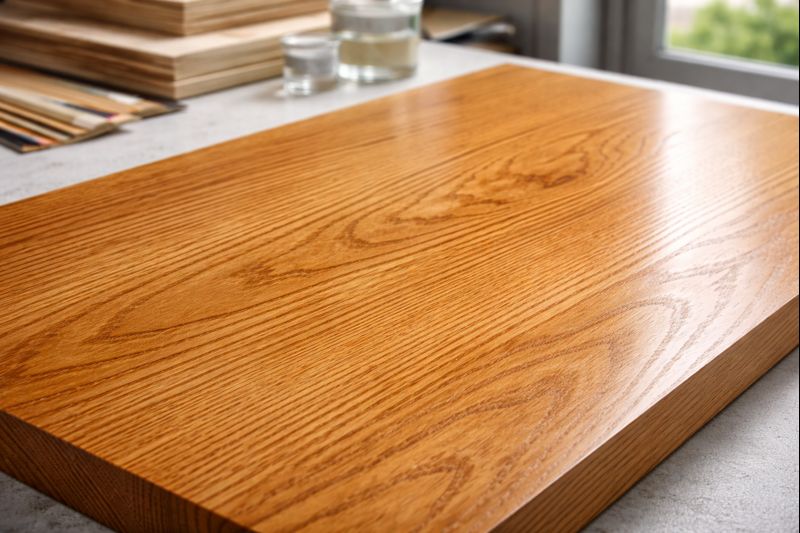 Acabado transparente en madera tratado con resinas base agua de alta durabilidad y bajo VOC