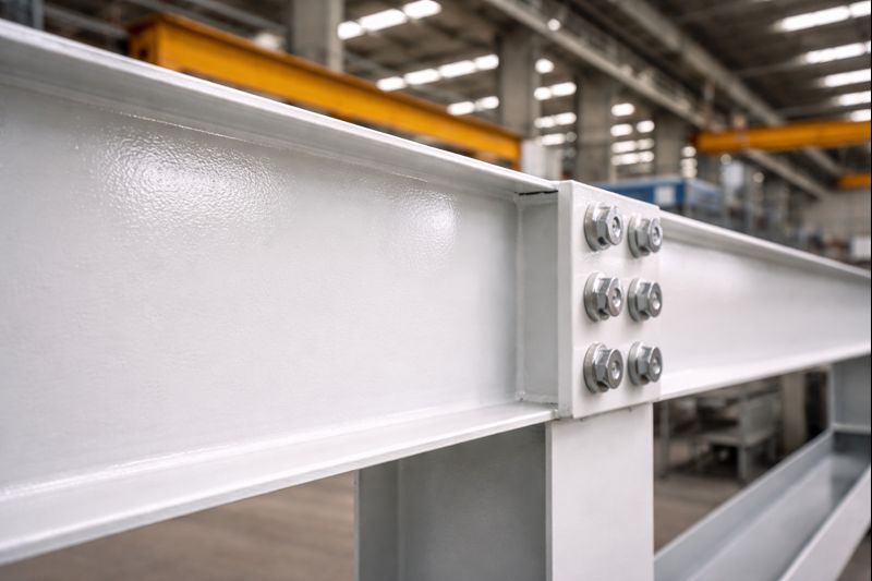 Recubrimiento industrial base agua aplicado sobre superficie metálica con alta resistencia y bajo VOC