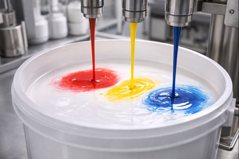 Incorporación controlada de dispersiones pigmentarias en sistema de coloración para pinturas látex base agua